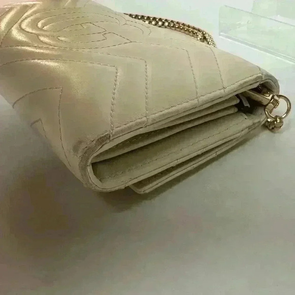 Authentic GUCCI MARMOT WALLET-CROSSBODY MINI BAG IVORY - Picture 10 of 16
